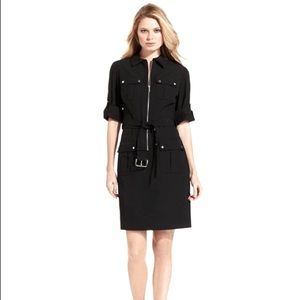 Michael Kors Utility Safari Black Shirt Dress